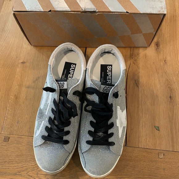 Golden Goose Glitter Flag-White - Picture 1 of 6